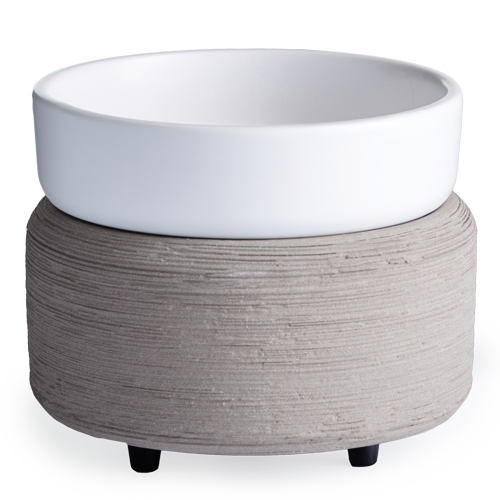 Gray Texture 2-in-1 Classic Candle and Tart Warmer