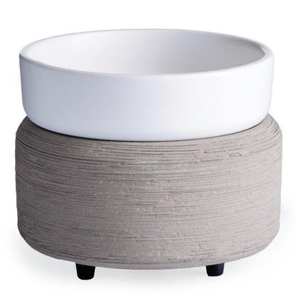 Gray Texture 2-in-1 Classic Candle and Tart Warmer